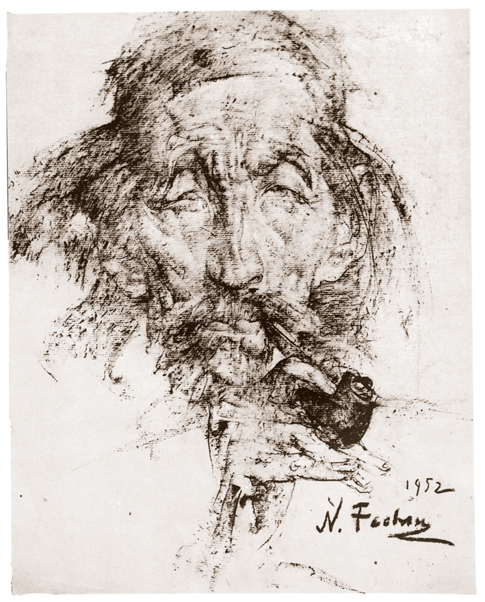  Nicolai Ivanovich Fechin —— 叼烟斗的老人